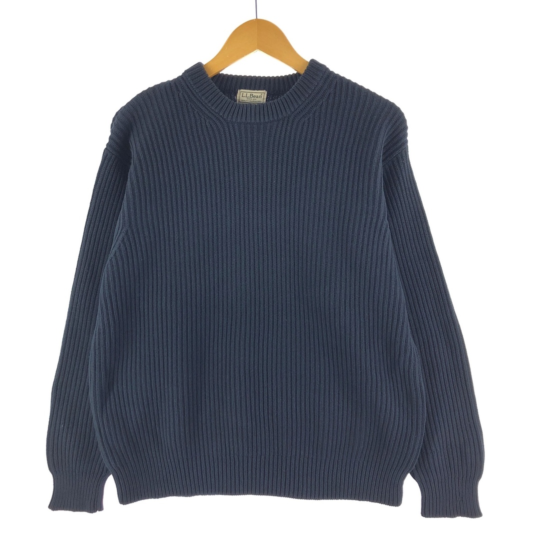 L.L.Bean - 古着 エルエルビーン L.L.Bean リブ編み コットンニット