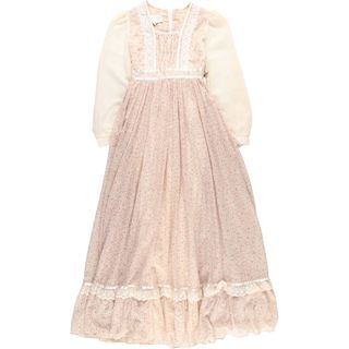 ガニーサックス(GUNNE SAX)の古着 70年代 ガンネサックス GUNNE SAX Jessica 長袖 フレア ワンピース USA製 レディースXS ヴィンテージ /evb002222(その他)