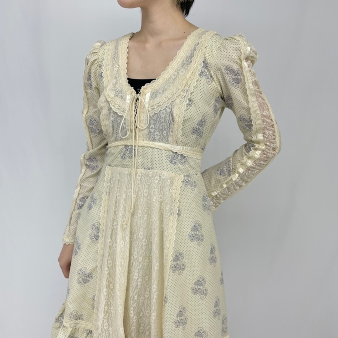 GUNNE SAX - 古着 70年代 ガンネサックス GUNNE SAX Jessica 花柄 長袖