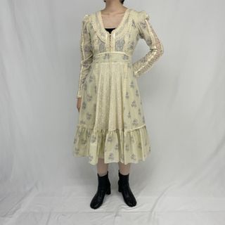 gunne sax？花柄えんじワンピース