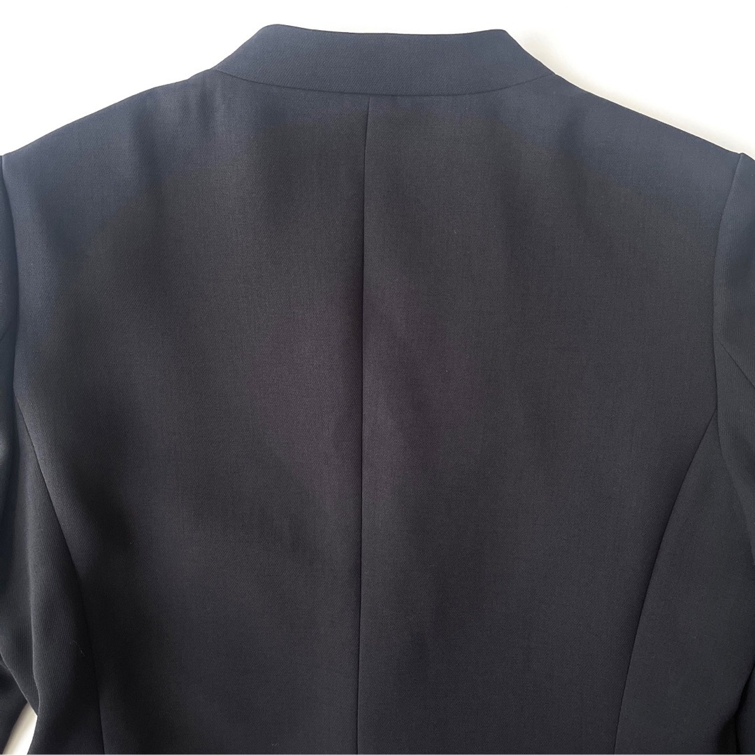 PLST(プラステ)のご成約済み！プラステ　ノーカラージャケット　S   濃紺　長袖　 レディースのジャケット/アウター(ノーカラージャケット)の商品写真