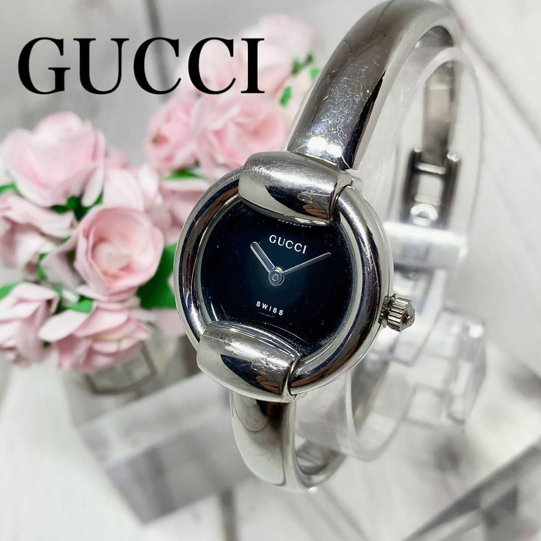 GUCCIグッチ海外ブランド女性用腕時計レディースウォッチ黒文字盤かわいいギフトのサムネイル