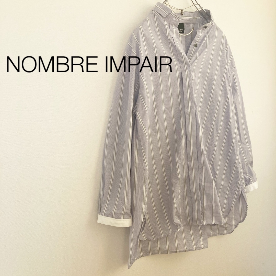 nombre impair(ノンブルアンベール)の★ノンブルアンペール★ストライプロングシャツ  レディースのトップス(シャツ/ブラウス(長袖/七分))の商品写真