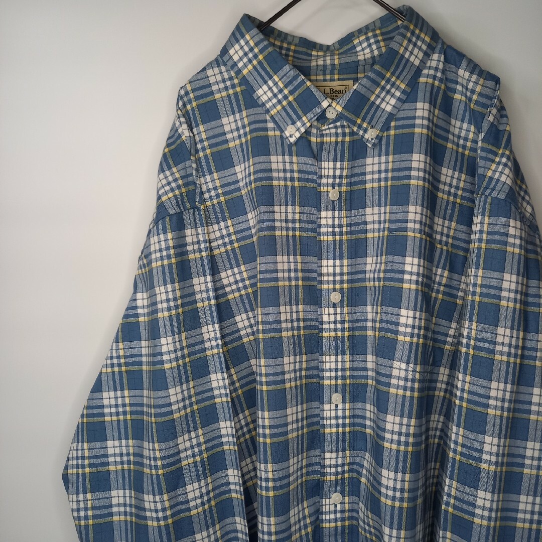 L.L.Bean(エルエルビーン)のエルエルビーン　コットン　BDシャツ　長袖　チェック　ポケット　オーバーサイズ メンズのトップス(シャツ)の商品写真