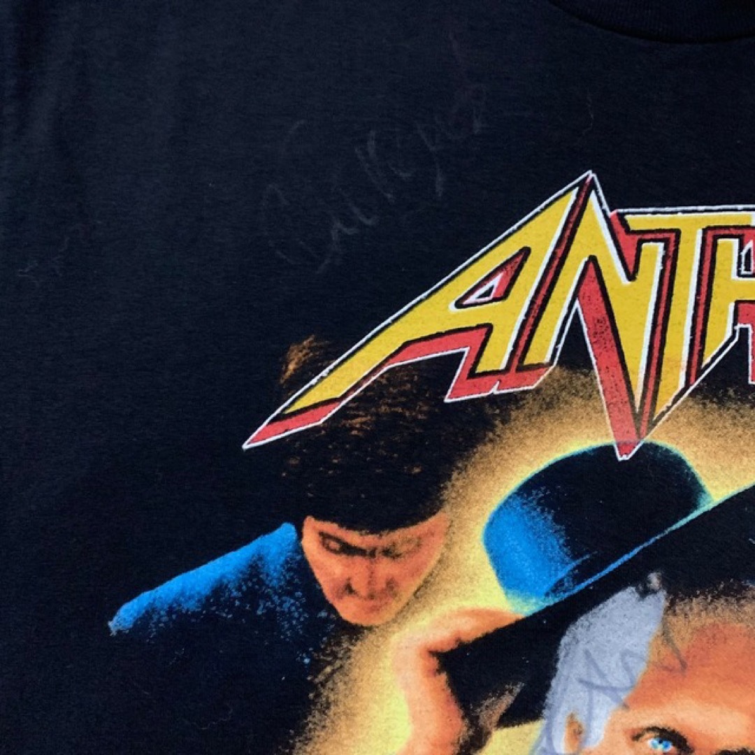 メンバーサイン入り！anthrax【アンスラックス】 激レア バンドTシャツ