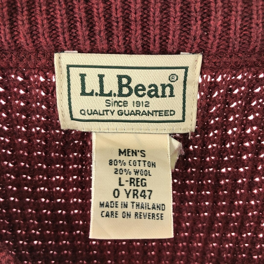 エルエルビーン L.L.Bean コットンニットハーフボタンセーター メンズL /eaa372353 2