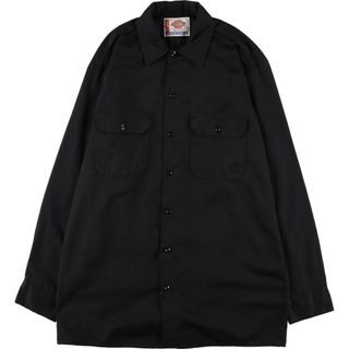 ディッキーズ(Dickies)の古着 ディッキーズ Dickies 長袖 ワークシャツ メンズL /eaa372041(シャツ)