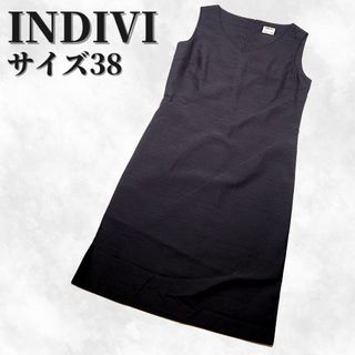 インディヴィ(INDIVI)のインディヴィ ノースリーブ ワンピース｜ブラック(ひざ丈ワンピース)