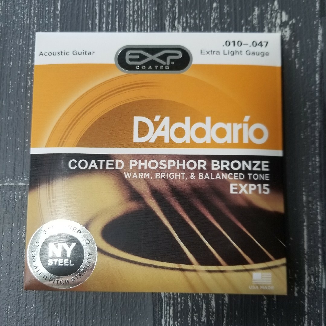 ☆新品☆　D'Addario ダダリオ アコースティックギター弦 EXP15