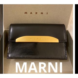 マルニ(Marni)のマルニ MARNI カードケース　名刺入れ　カーフレザー　ブラック　(名刺入れ/定期入れ)