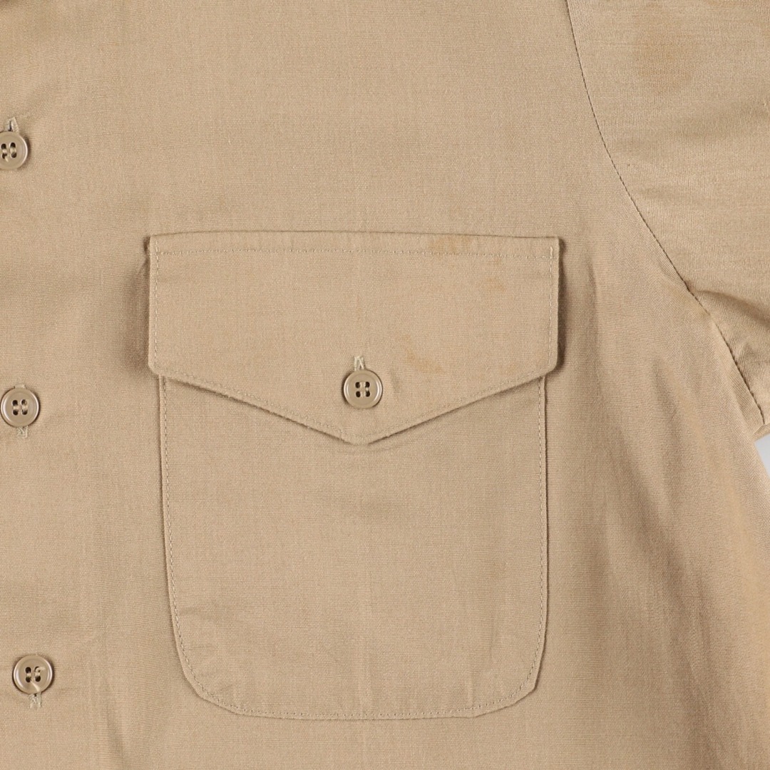 70年代 米軍実品 ミリタリー オフィサーシャツ USA製 メンズM ヴィンテージ /eaa372051