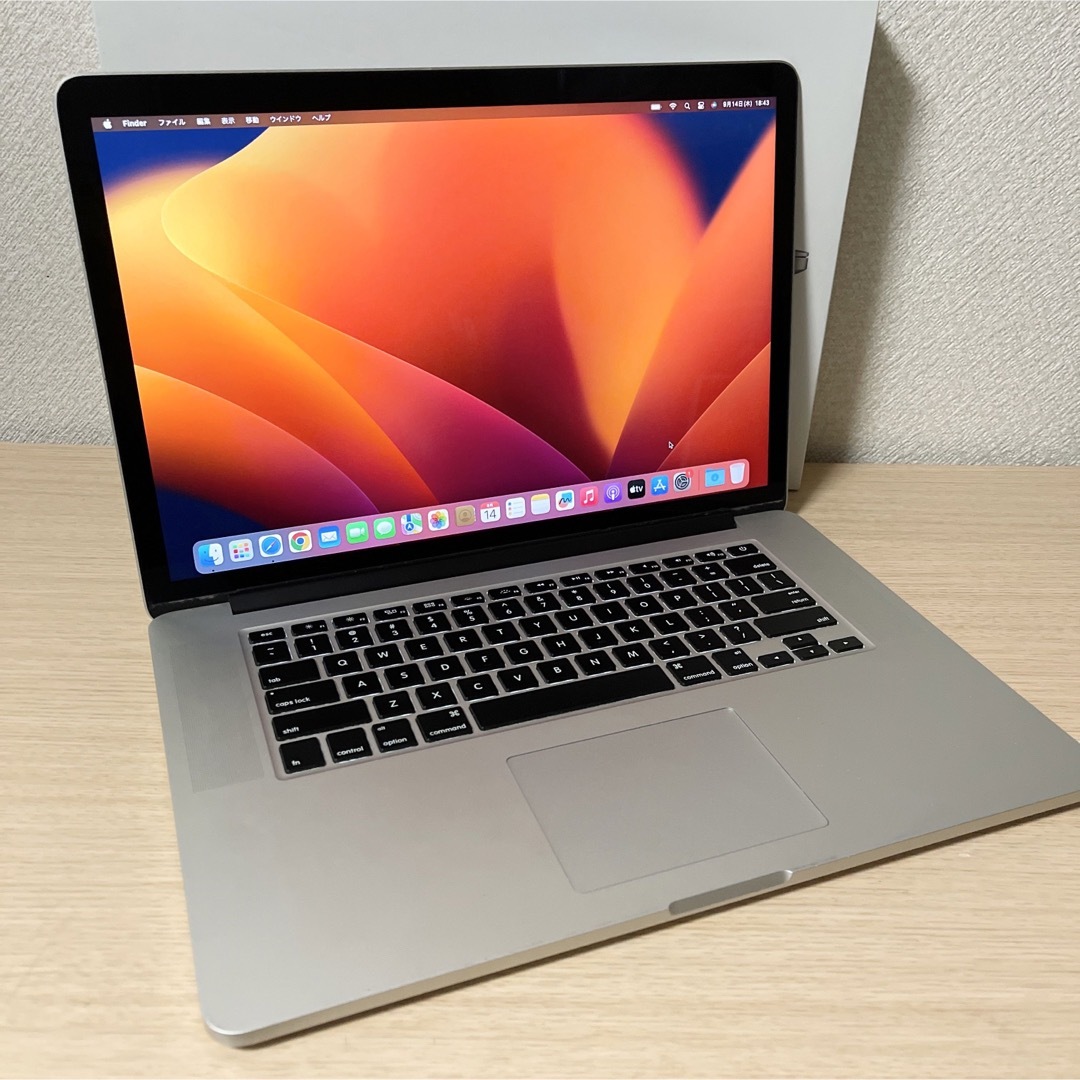 MacBook Pro 15インチ Retina i7 16GB SSD512G