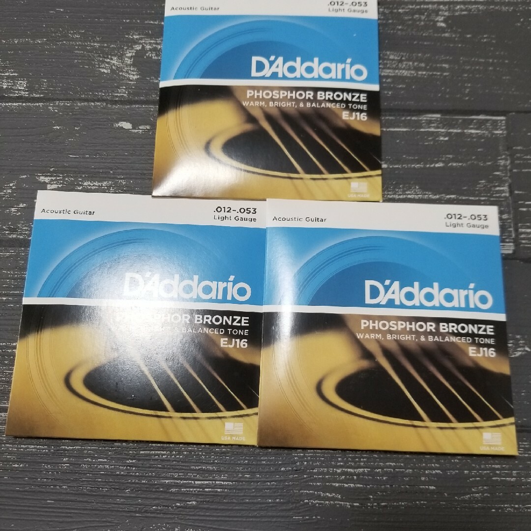 ☆新品☆　D'Addario　ダダリオ アコースティックギター弦 EJ-16