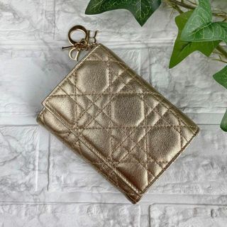 クリスチャンディオール(Christian Dior)の☆クリスチャンディオール☆ レザー レディディオール 三つ折り財布　カナージュ(財布)