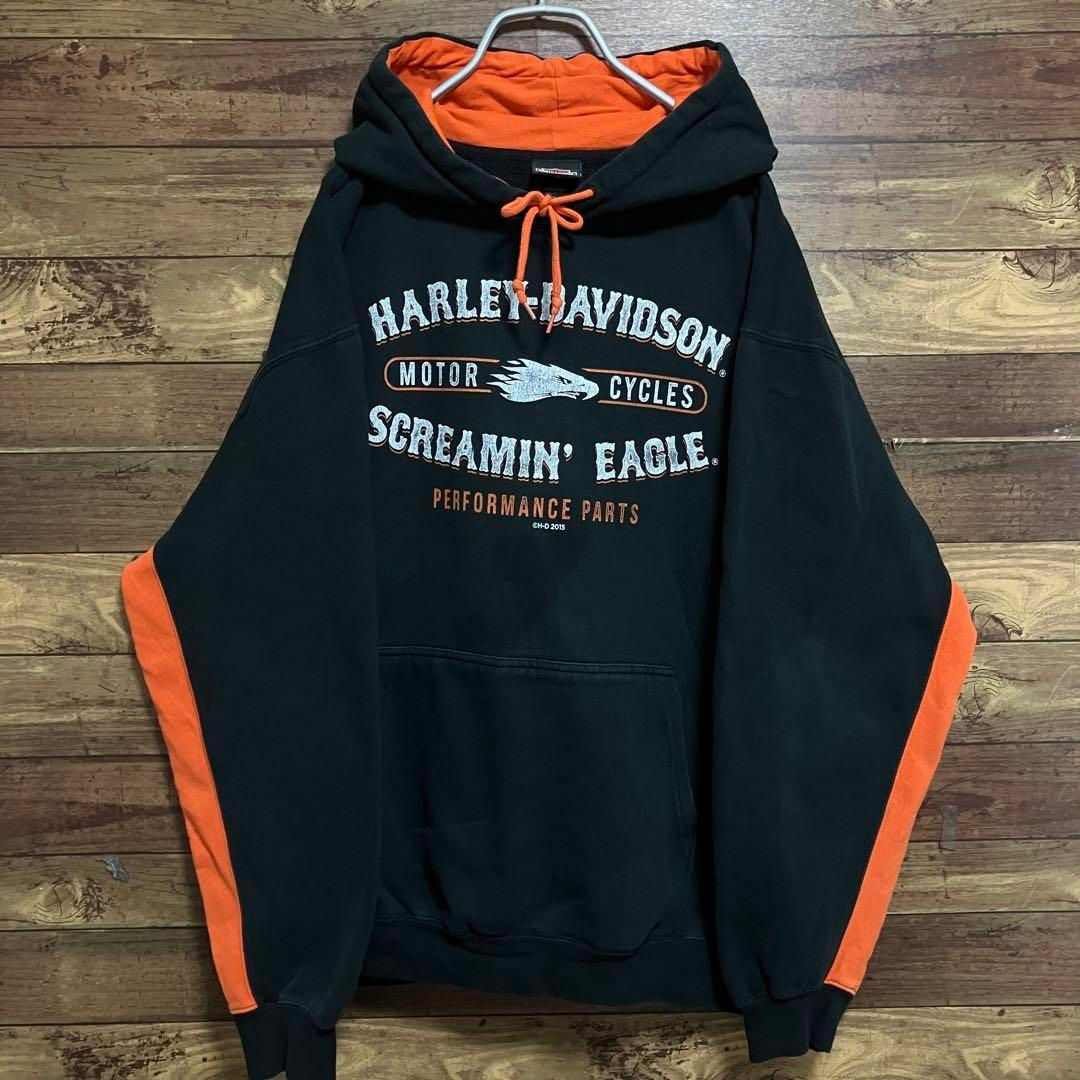 Harley Davidson - 古着 ハーレーダビッドソン スウェットパーカー