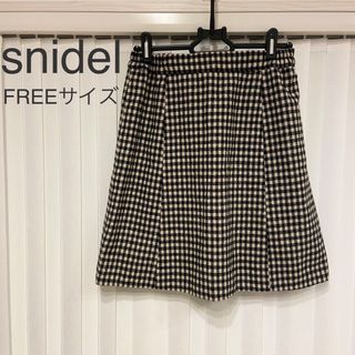 スナイデル(SNIDEL)のsnidel 台形ミニスカート　ギンガムチェック　FREEサイズ(ミニスカート)