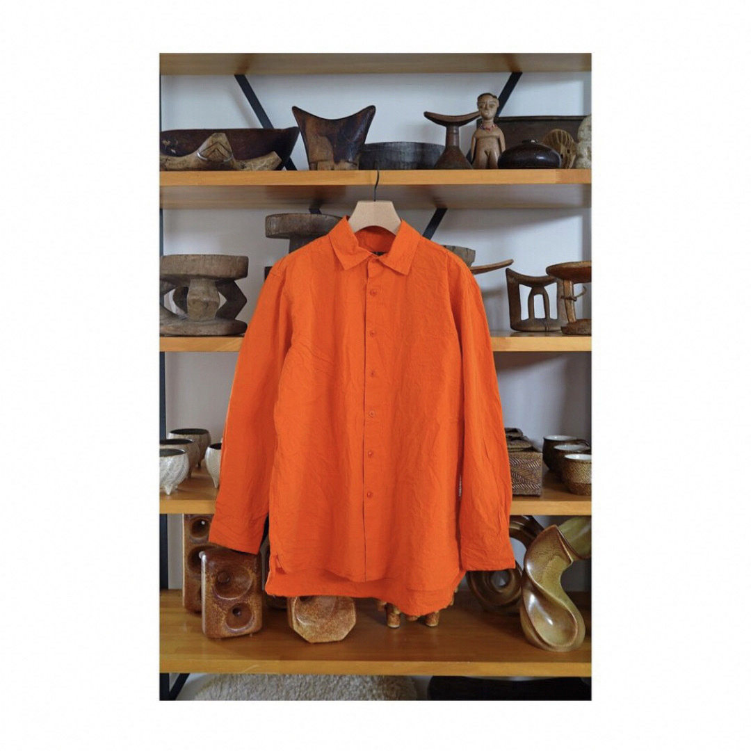 CASEY CASEY(ケイシーケイシー)の【CASEY CASEY】BIG RACCOURCIE SHIRT ORANGE メンズのトップス(シャツ)の商品写真