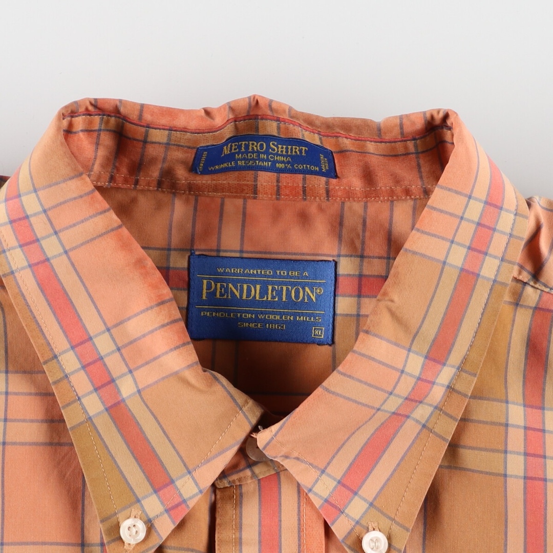 PENDLETON(ペンドルトン)の古着 ペンドルトン PENDLETON METRO SHIRT 長袖 ボタンダウンチェックシャツ メンズXL /eaa368122 メンズのトップス(シャツ)の商品写真