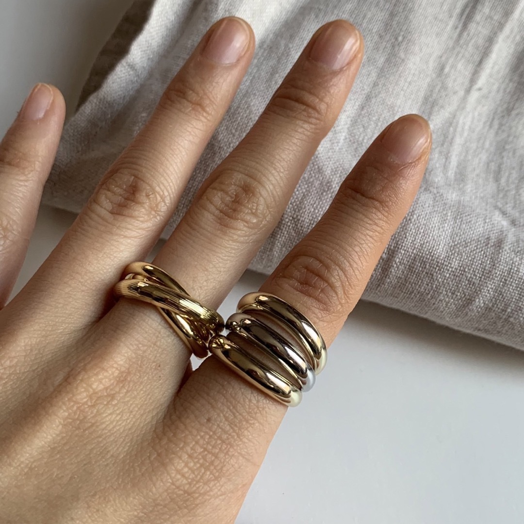 bi-color triple ring トリプルリング レディースのアクセサリー(リング(指輪))の商品写真