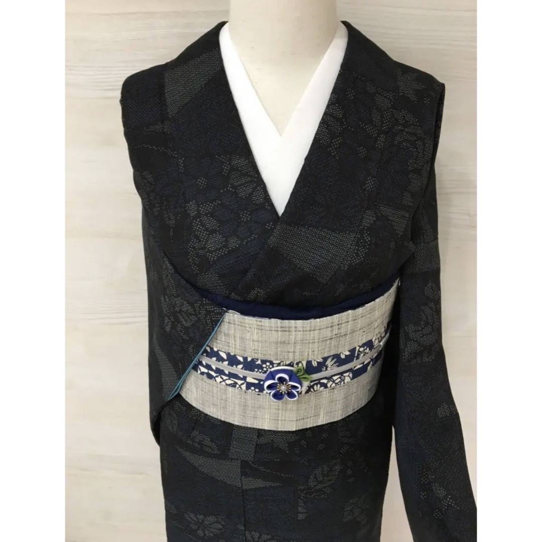 結城紬　正絹　亀甲絣　麻の葉　特別価格❗️