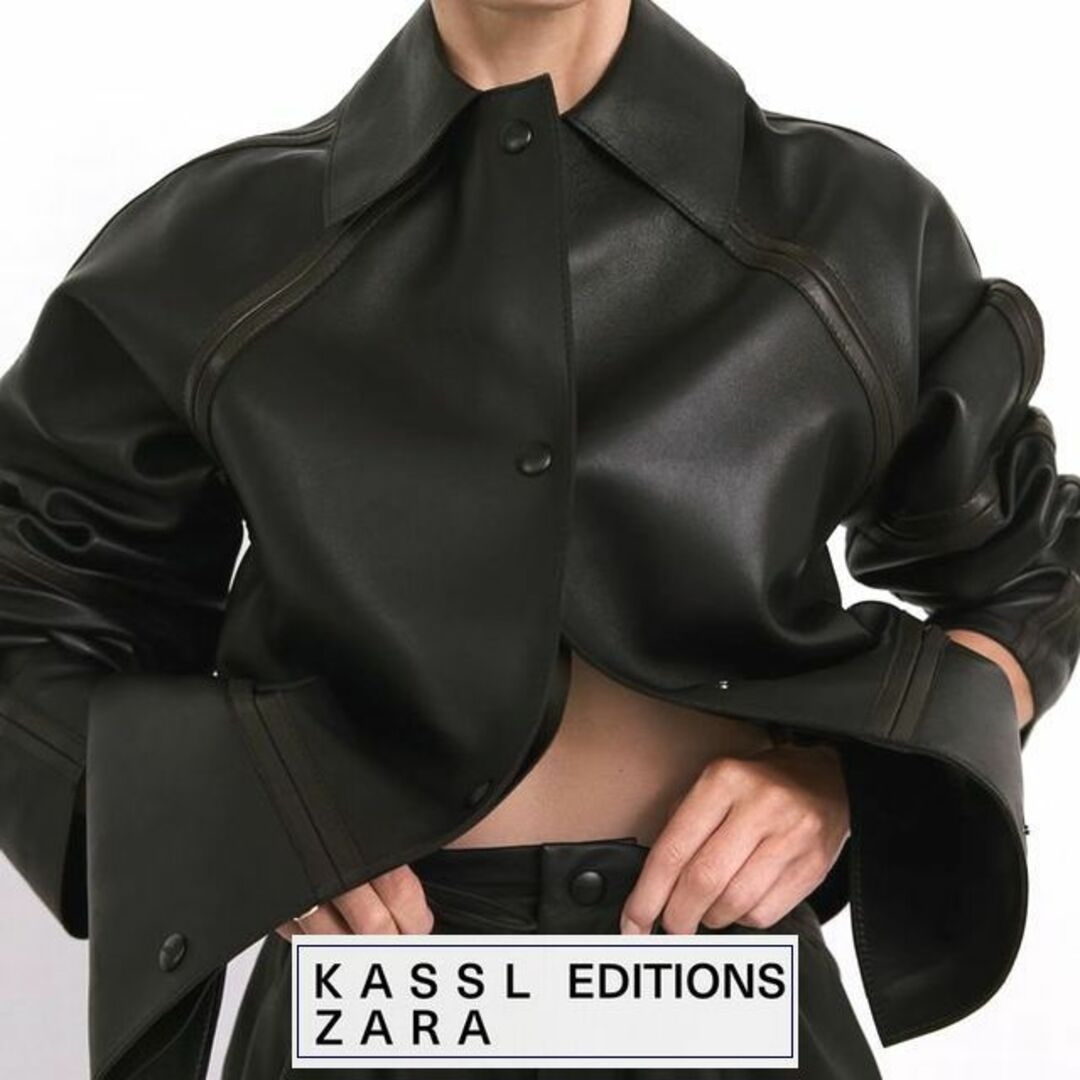 ZARA(ザラ)の【未使用定価69900円】　ZARA ×　KASSL　 LEATHER COAT レディースのジャケット/アウター(ノーカラージャケット)の商品写真