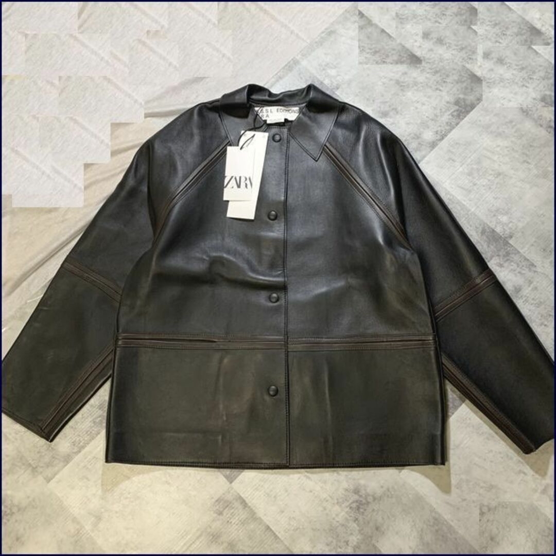 ZARA(ザラ)の【未使用定価69900円】　ZARA ×　KASSL　 LEATHER COAT レディースのジャケット/アウター(ノーカラージャケット)の商品写真