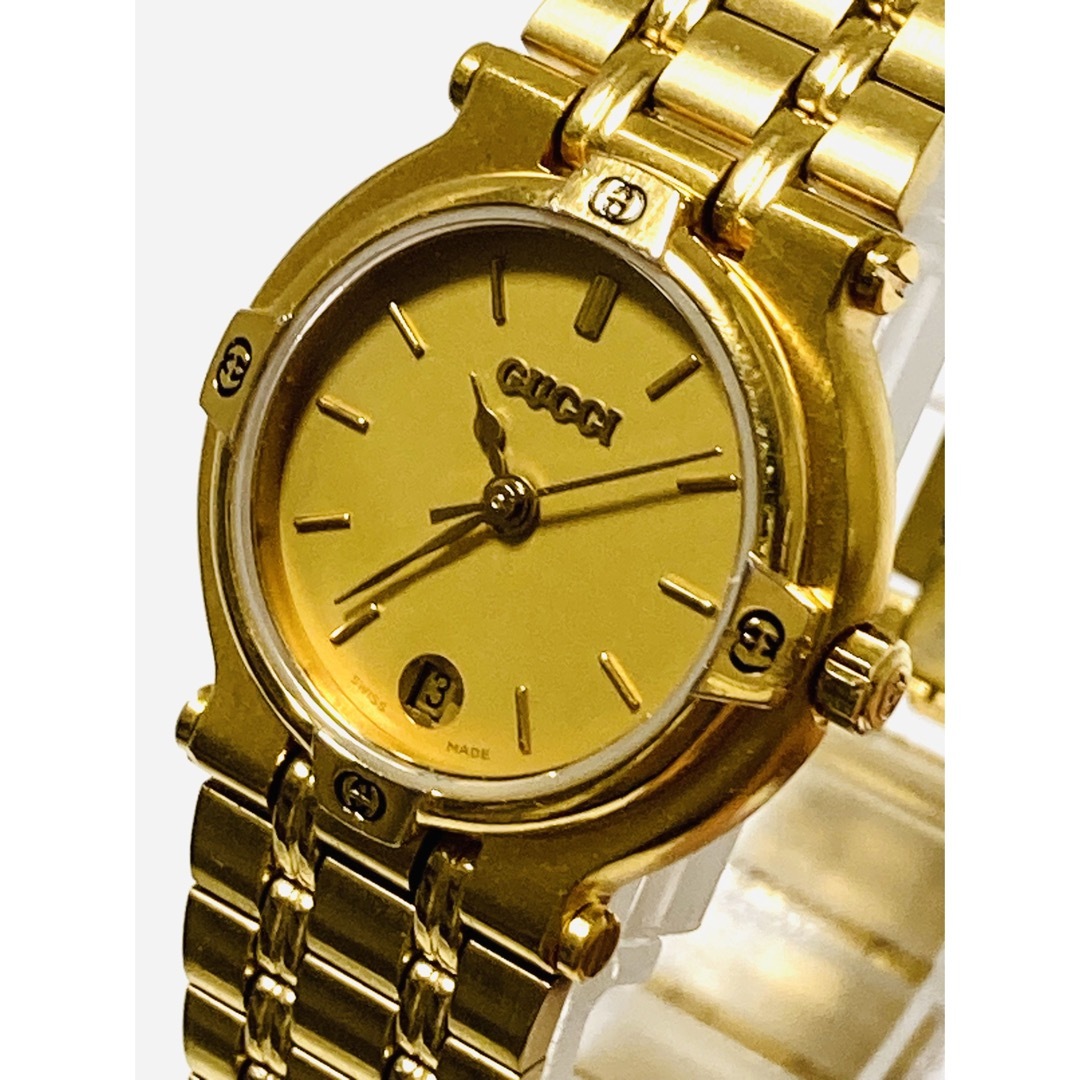 グッチGUCCI 7000 馬蹄型 ゴールド 新品電池 レディース腕時計