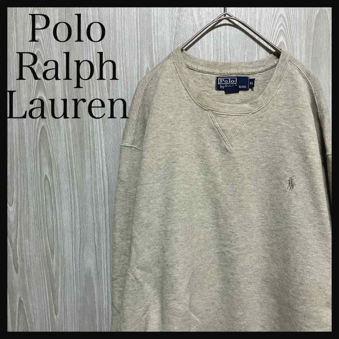 美品】POLO Ralph Lauren 裏起毛 両VガゼットスエットLサイズ-