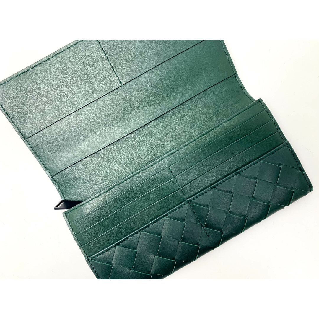 BOTTEGA VENETA ボッテガヴェネタ イントレチャート グリーン 2つ折り