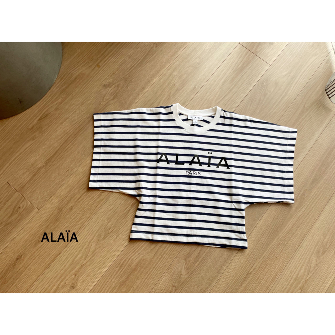 ALAÏA アライア　ボーダーコットンジャージーTシャツのサムネイル