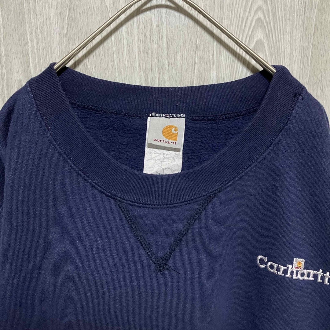 Carhartt カーハート　ハーフジップ スウェット トレーナー 刺繍ロゴ L