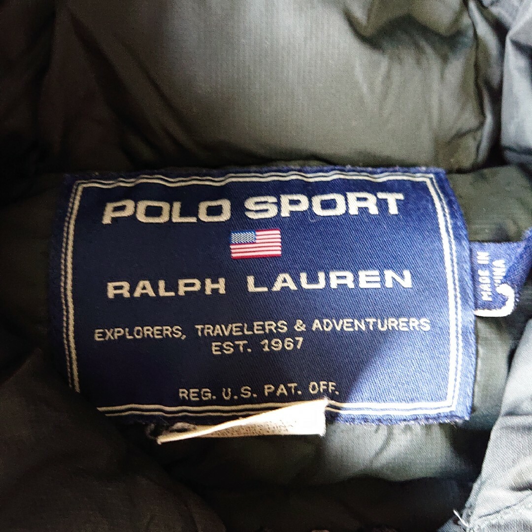 ☆状態良好☆POLO SPORT ダウンジャケット 深緑 XL アメカジ 古着