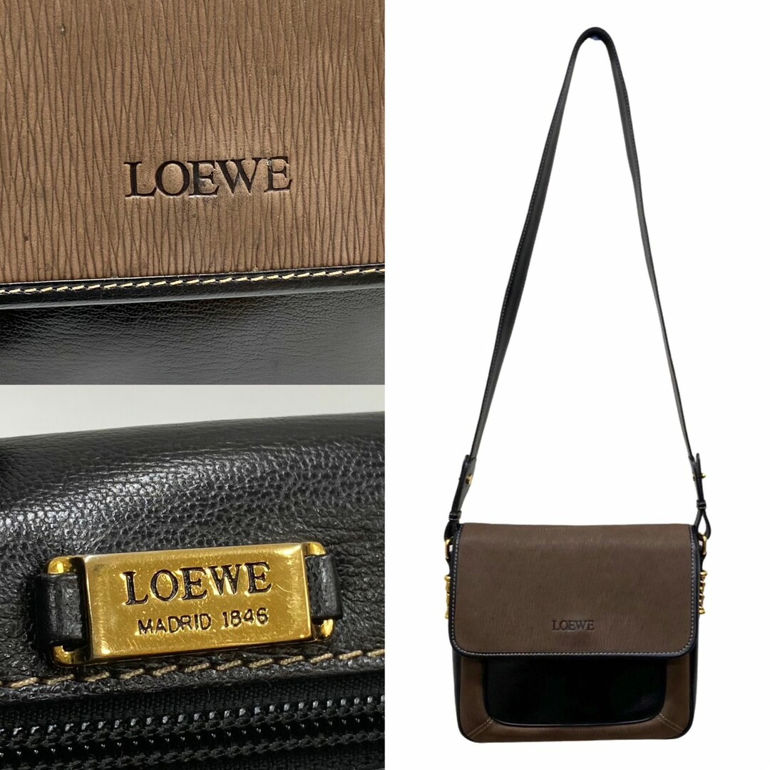 LOEWE - 極 美品 LOEWE ロエベ ベラスケス ツイスト 金具 ロゴ レザー