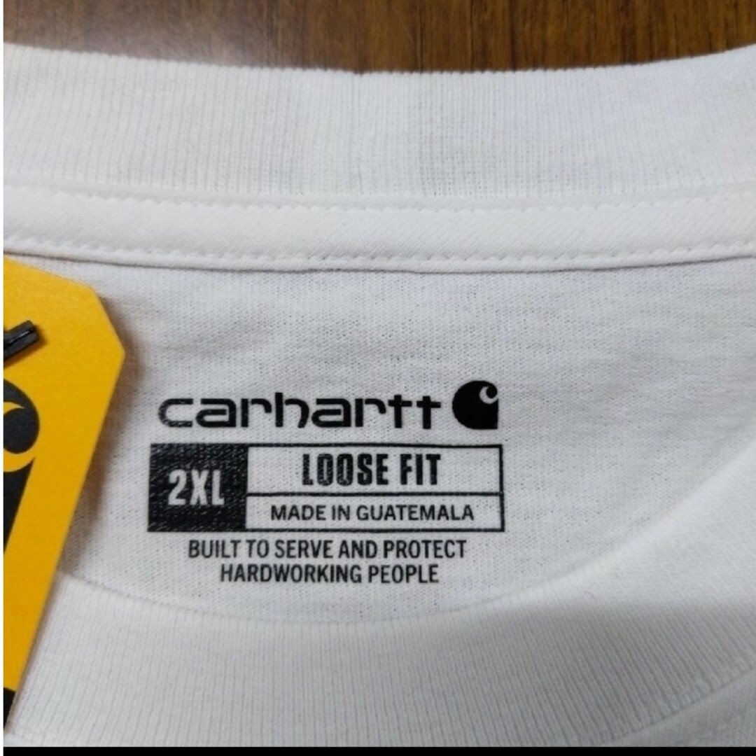 carhartt(カーハート)の新品 2XL WH ポケットTシャツ カーハート ホワイト メンズのトップス(Tシャツ/カットソー(半袖/袖なし))の商品写真