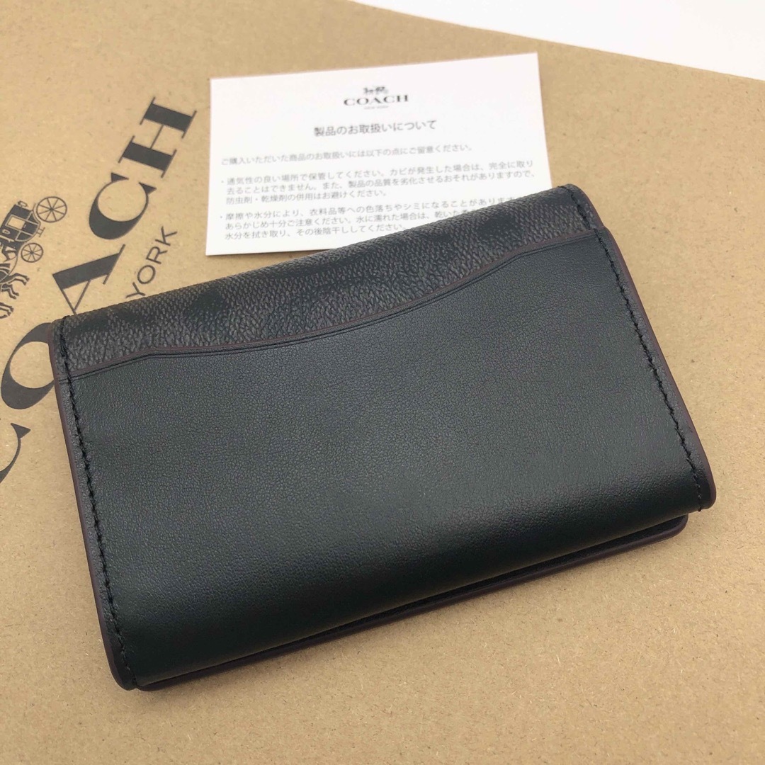 【COACH☆新品】ビジネス カード ケース シグネチャー キャンバス！名刺入れ