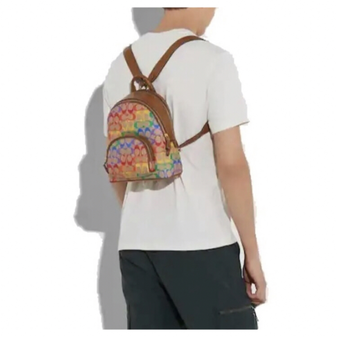 COACH☆新品】キャリー バックパック!レインボー シグネチャー!男女