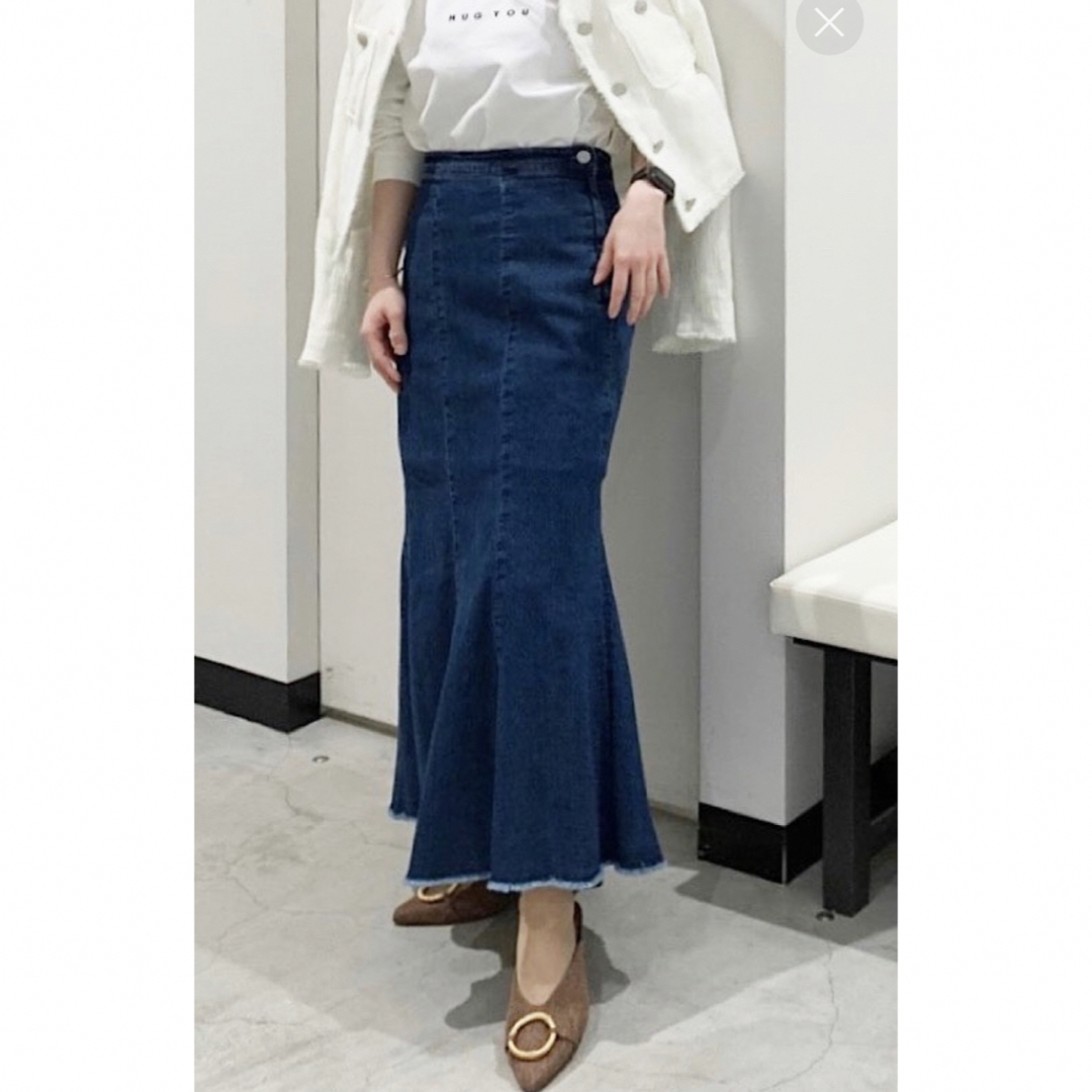 LOUNIE(ルーニィ)のルーニィ　デニムスカート　マーメイドスカートMサイズ　インディゴ レディースのスカート(ロングスカート)の商品写真