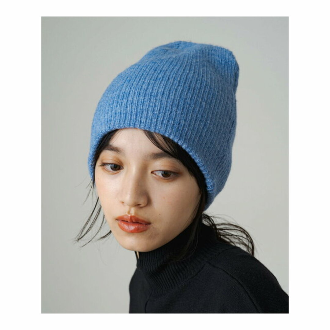 PAL GROUP OUTLET(パルグループアウトレット)の【ブルー】【earthy_】リサイクルヤーンニット帽 レディースの帽子(その他)の商品写真