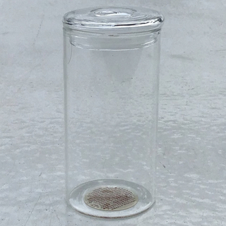 ムジルシリョウヒン(MUJI (無印良品))の無印良品　ガラス器　シリンダー型　蓋つき　花瓶　水耕栽培(花瓶)