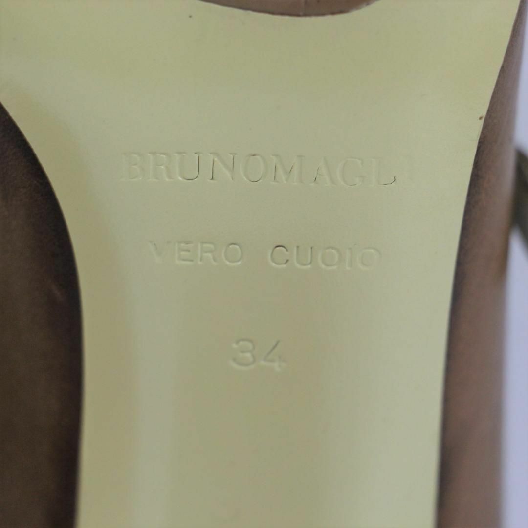 BRUNOMAGLI - ブルーノマリ パンプス ストラップ 茶 34 21.0程度の通販 ...
