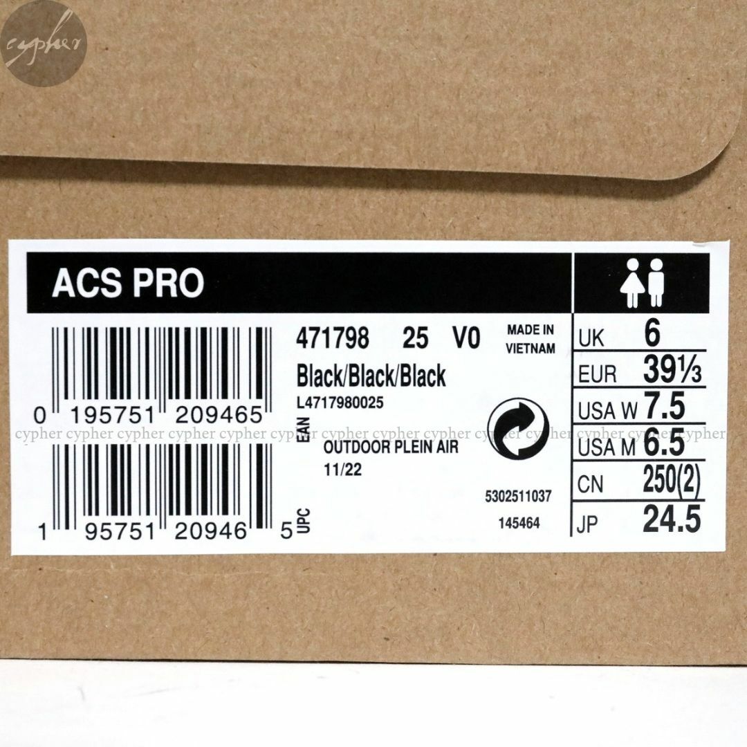 SALOMON - 24.5cm 新品 SALOMON ACS PRO 黒 サロモン スニーカーの通販
