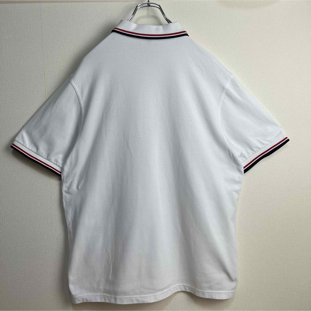 FRED PERRY - 大人気 フレッドペリー ポロシャツ XL 白 赤紺 M12 美品