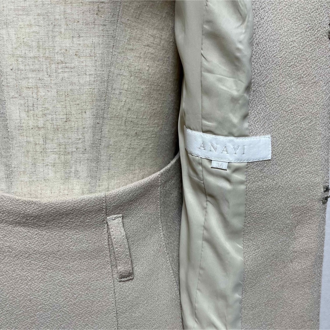 ANAYI - ANAYI 上品 ベージュ セットアップ スカートスーツ 36 Sの通販