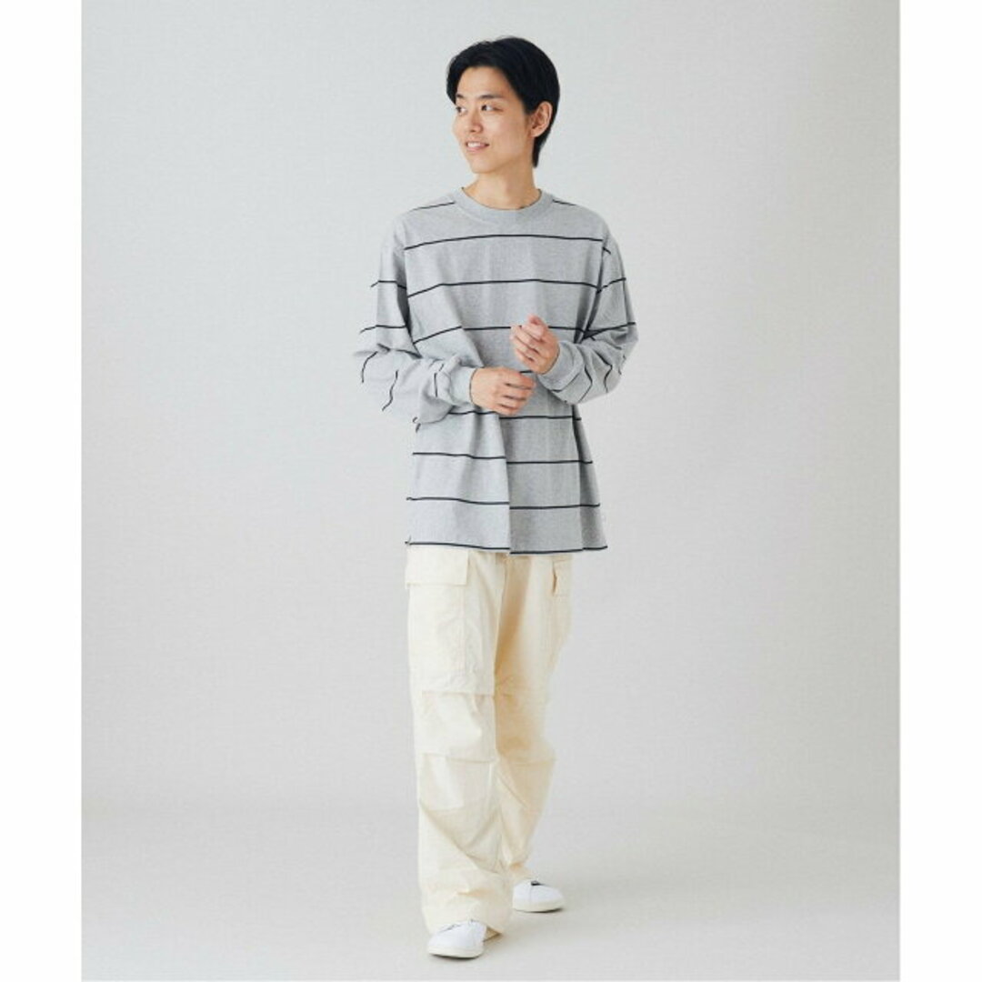 B.C STOCK(ベーセーストック)の【ブラック】【Connection Between People】 L/S border メンズのトップス(Tシャツ/カットソー(半袖/袖なし))の商品写真