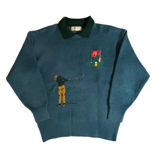 70s 日本製 Golf Polo Knit Vintage Sweat(ポロシャツ)