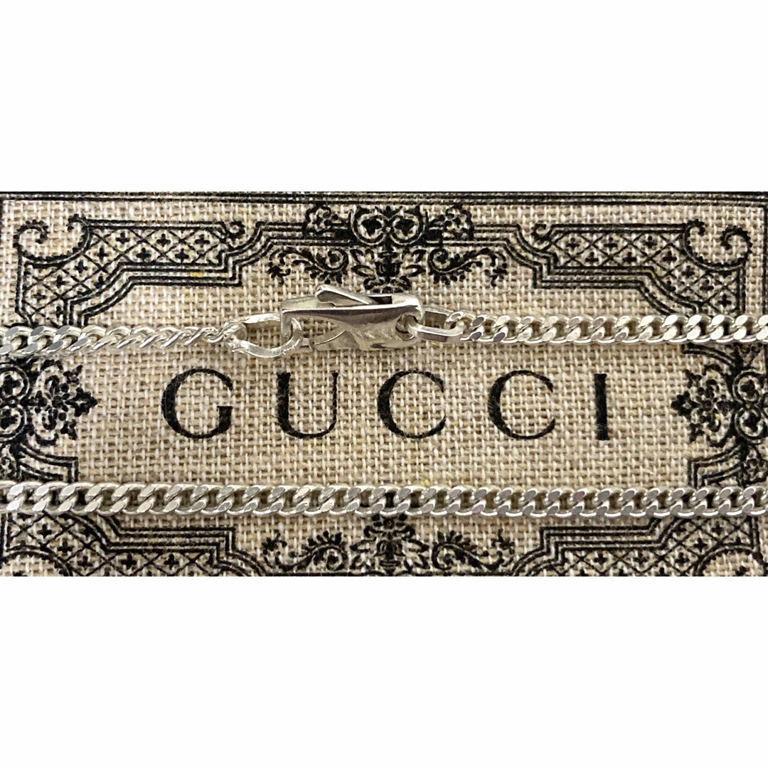 Gucci(グッチ)の正規品 グッチ 喜平チェーンネックレス シルバー925(50.5cm/刻印なし) レディースのアクセサリー(ネックレス)の商品写真