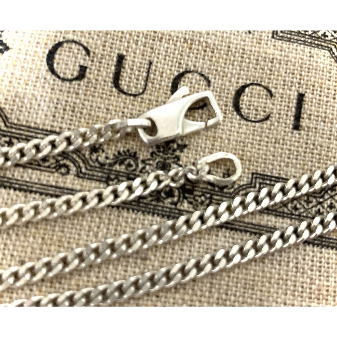 Gucci(グッチ)の正規品 グッチ 喜平チェーンネックレス シルバー925(50.5cm/刻印なし) レディースのアクセサリー(ネックレス)の商品写真