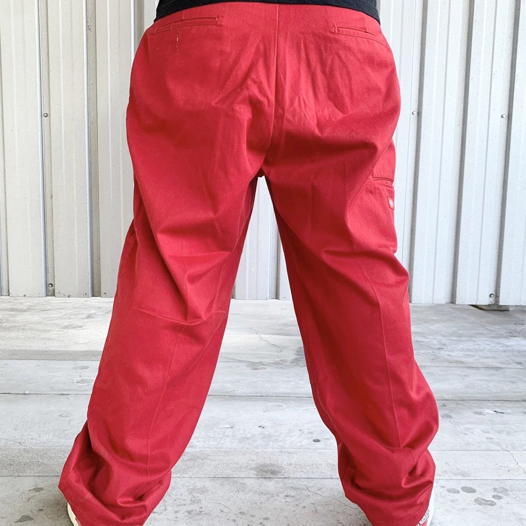 希少カラー DICKIES ダブルニー ワークパンツ メキシコ製 レッド-