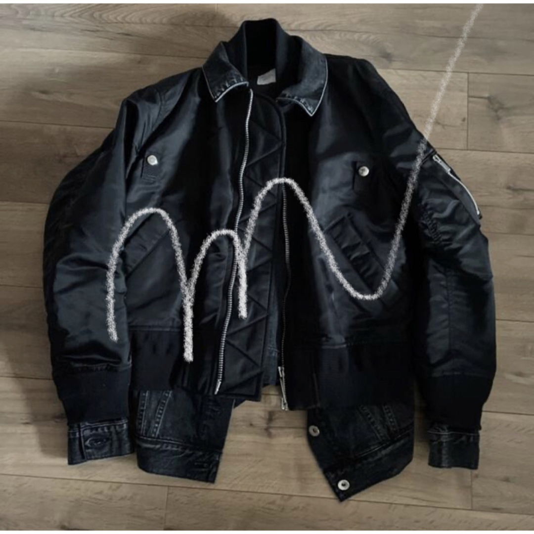 sacai ma-1デニムジャケット ブラック BEAMS購入