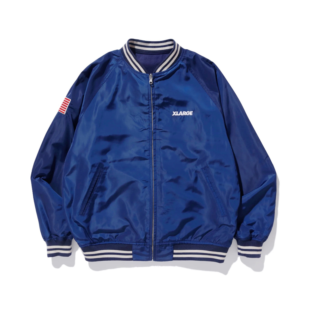 XLARGE(エクストララージ)の希少 L★XLARGE REVERSIBLE BASEBALL JACKET メンズのジャケット/アウター(ブルゾン)の商品写真